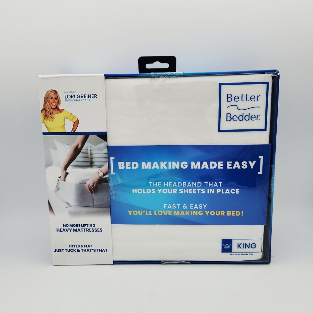 Better Bedder Bed Headband Transforms Any Flat Sheet into Fitted Sheet - KING